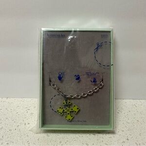 Off White Arrow Play Bracelet Silver/Green